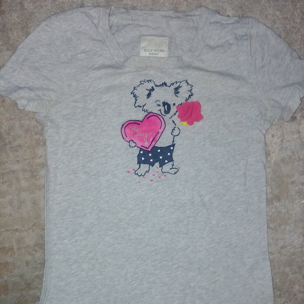 Vintage Gilly Hicks gray form fitting t-shirt size M